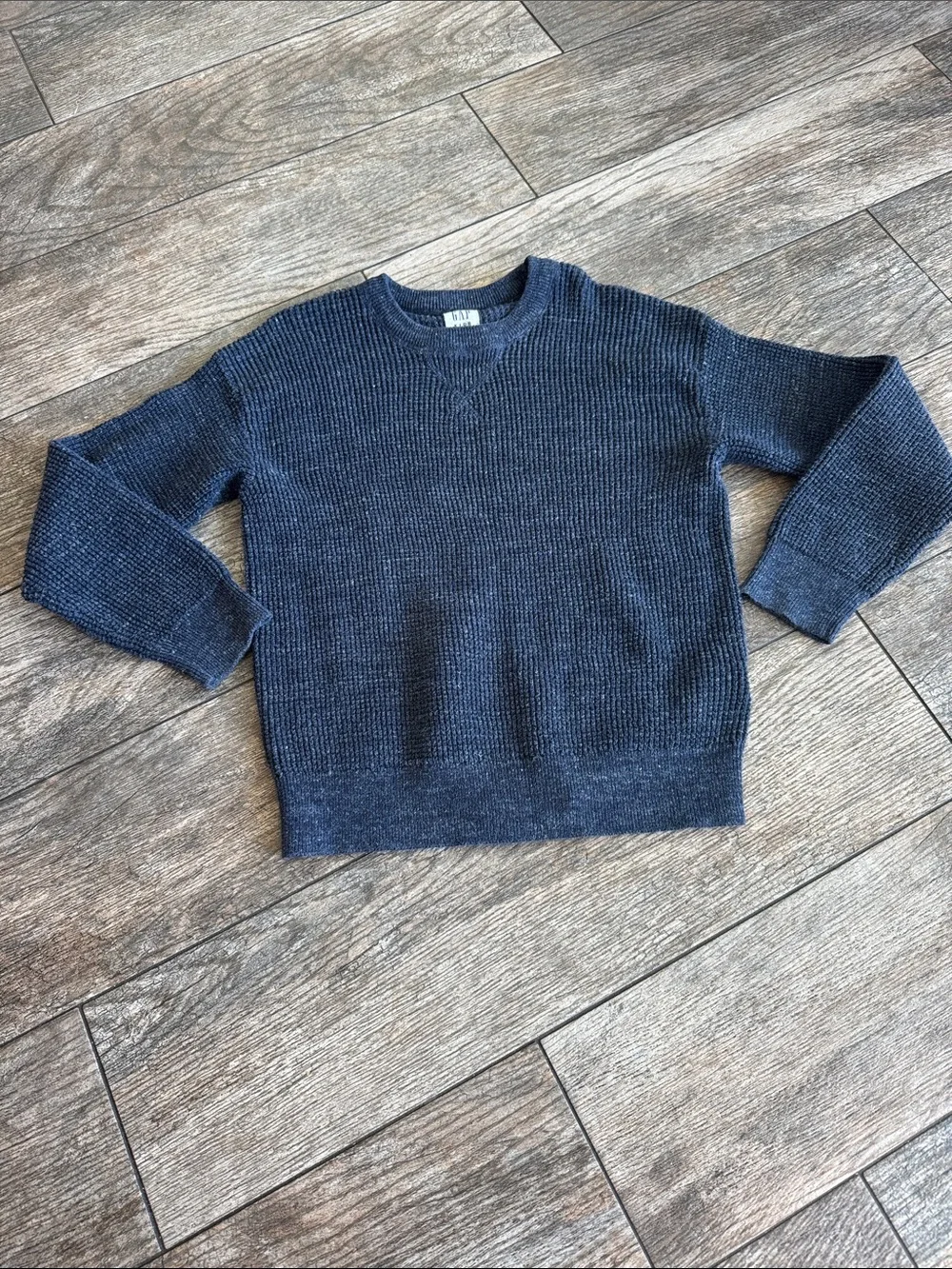 GAP Dark Navy Textured Crewneck Sweater